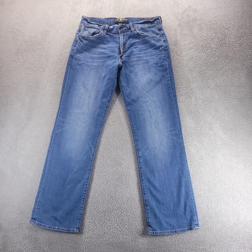 Lucky Brand Jeans Mens 32x32 Blue 361 Vintage Straight Medium Wash Stretch Denim